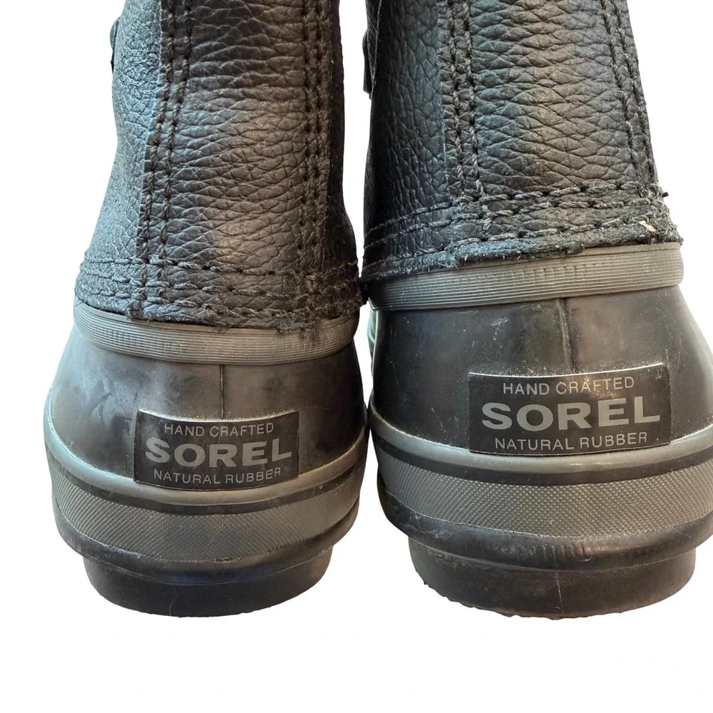 Sorel Mens 1964 Pac T Waterproof Winter Snow Boots Black Leather NM1439-010 Sz 9
